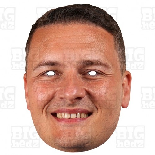Wes Streeting Labour Party MP and Secretary for Health & Social Care, Card Face Mask