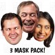 Nigel Farage, Robert Jenrick and Suella Braverman Triple Card Face Mask Pack Reform UK Party