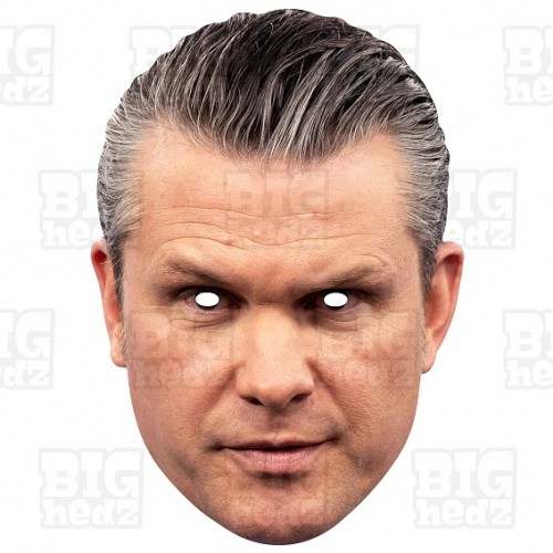Pete Hegseth Card Face Mask of the U.S Secretary of War