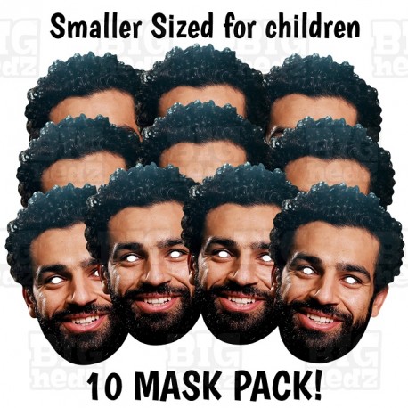 Kids Party 10 Mask Pack of Mohamed "Mo" Salah