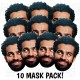 Mohamed "Mo" Salah 10 Mask Pack of Face Masks (Adult Size)