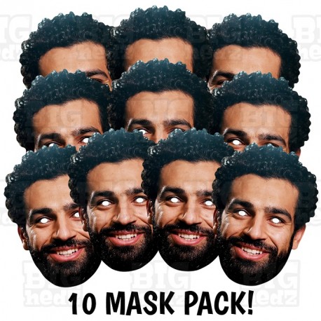 Mohamed "Mo" Salah 10 Mask Pack of Face Masks (Adult Size)