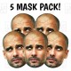 Pep Guardiola Manchester City Manager Card Face Masks