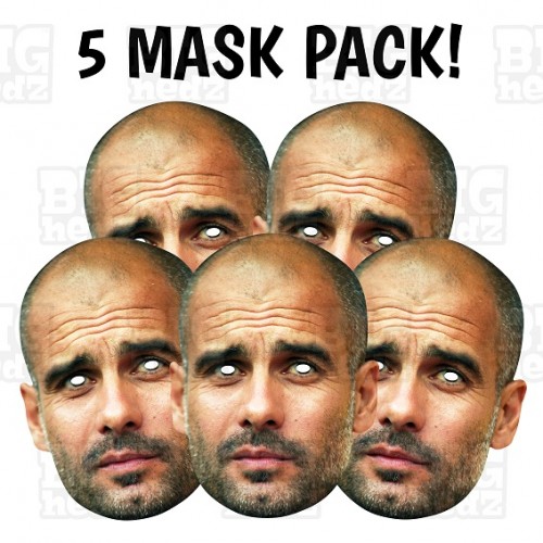 Pep Guardiola Manchester City Manager Card Face Masks