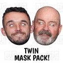 John McGinn and Steve Clarke Scotland National Football Team Manager and player Twin Face Mask Pack