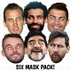 World Cup Player Card Face Masks, including Messi, Kane, Ronaldo, McGinn, Maradona and Mo Salah!