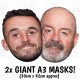 "Super" John McGinn and Steve Clarke: GIANT Size Masks, Scotland National Football Team