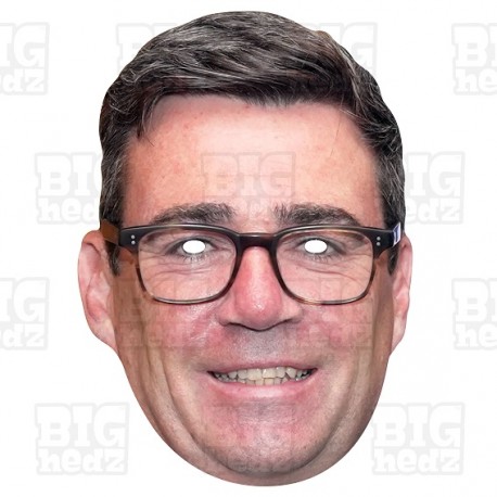 Andy Burnham card face mask the New UK Prime Minister, and ex-Mayor of Manchester
