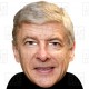 Arsene Wenger : BIG A3 Size Card Face Mask - Arsenal Manager