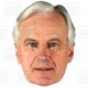 MICHEL BARNIER : BIG A3 Size Card Face Mask - BREXIT Party Juncker May Boris Guy Fawkes