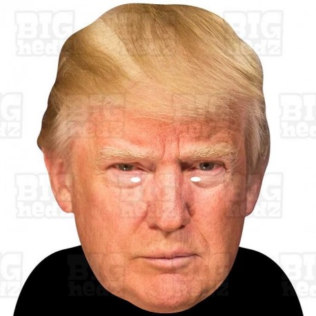 DONALD TRUMP : BIG HEAD A3 Size Card Face Mask