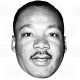 MARTIN LUTHER KING : Life-size Card Face Mask