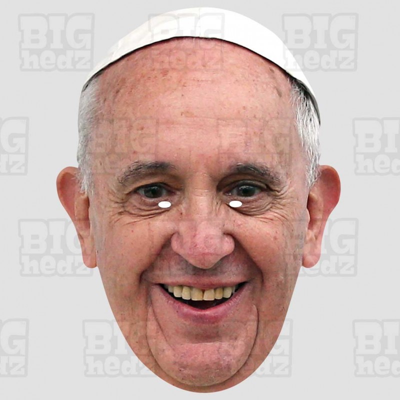 POPE FRANCIS - BIG A3 Sized Face Mask. Celebrity & Personalised masks.