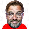 JURGEN KLOPP : BIG A3 Size Card Face Mask Boss Manager FC Liverpool