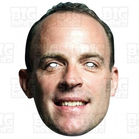 Dominic Raab : Life-size Card Face Mask Brexit Party