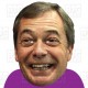 NIGEL FARAGE : GIANT A3 Size card face mask. BREXIT Party election.