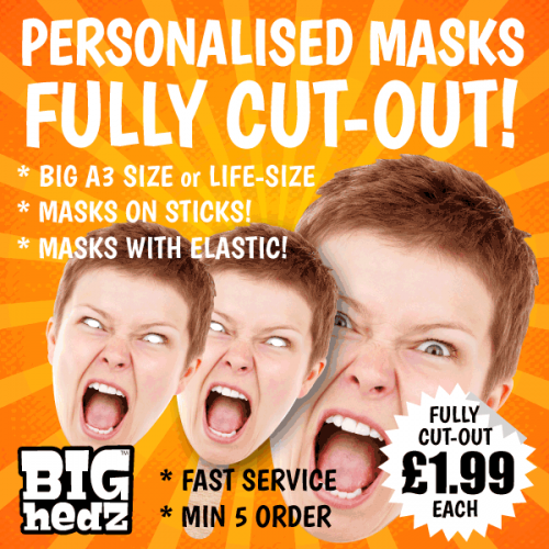 Personalised Face Masks : Life-size