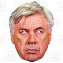 CARLO ANCELOTTI : Life-size Card Face Mask of New Everton Football Manager