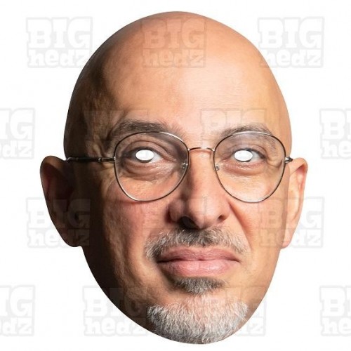 Nadhim Zahawi : Life-size Card Face Mask, Chancellor to the Exchequer