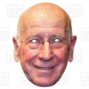 Bobby Charlton life-size card face mask on elastic