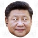 Xi Jinping leader of the People's Republic of China card face mask.