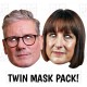 Keir Starmer and Rachel Reeves Prime Minister Labour Leader card face masks