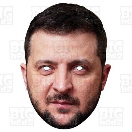 Volodymyr Zelensky Ukrainian President Card Face Mask