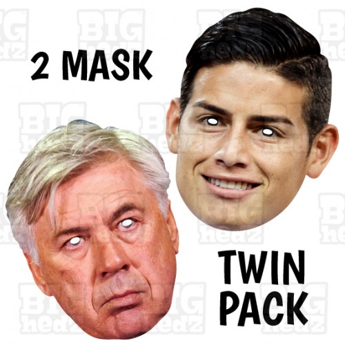 JAMES RODRIGUEZ + CARLO ANCELOTTI : Face Masks