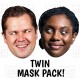 Robert Jenrick and Kemi Badenoch card face mask Halloween twin pack.